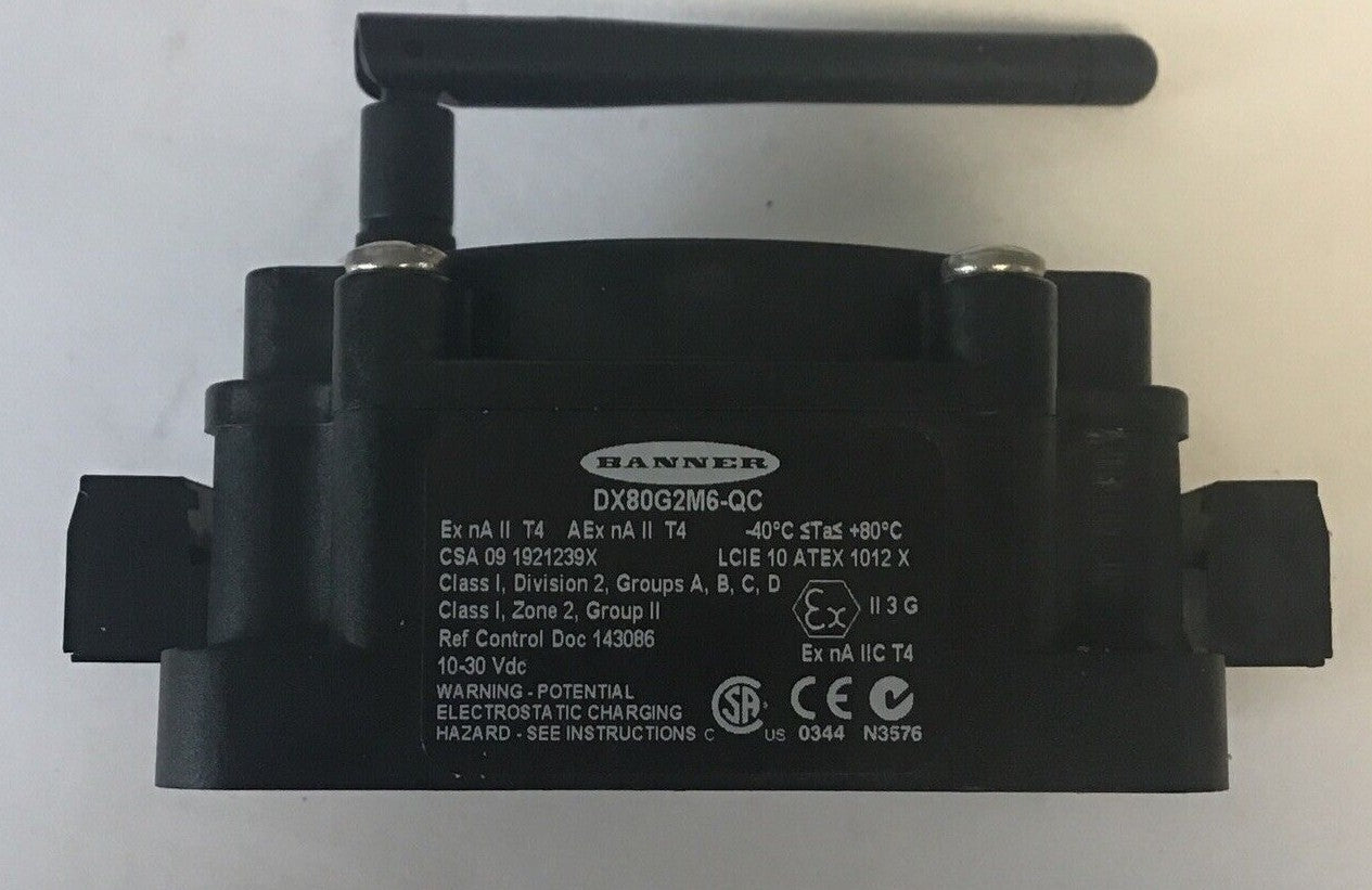 BANNER DX80G2M6-QC GATEWAY SURE CROSS SENSOR 24.GHZ 10-30VDC CLASS2