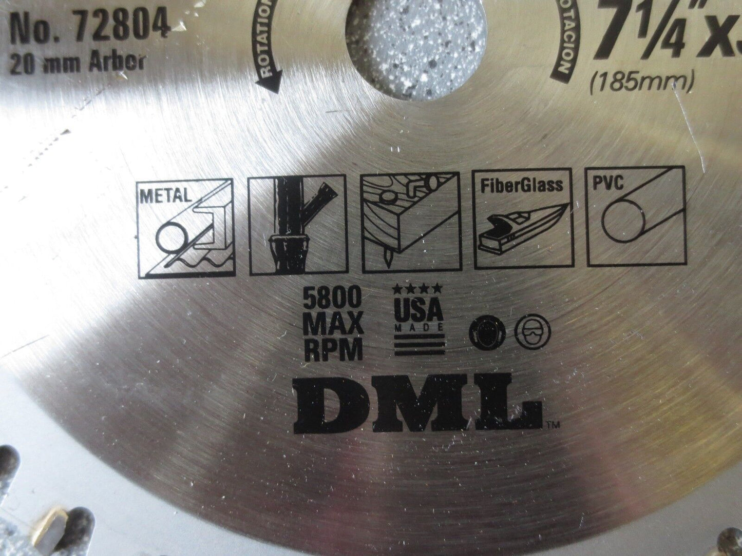 DML 72804 STEEL PRO 38T 7-1/4" CARBIDE TIPPED CIRC SAW BLADE ATB - NEW SURPLUS