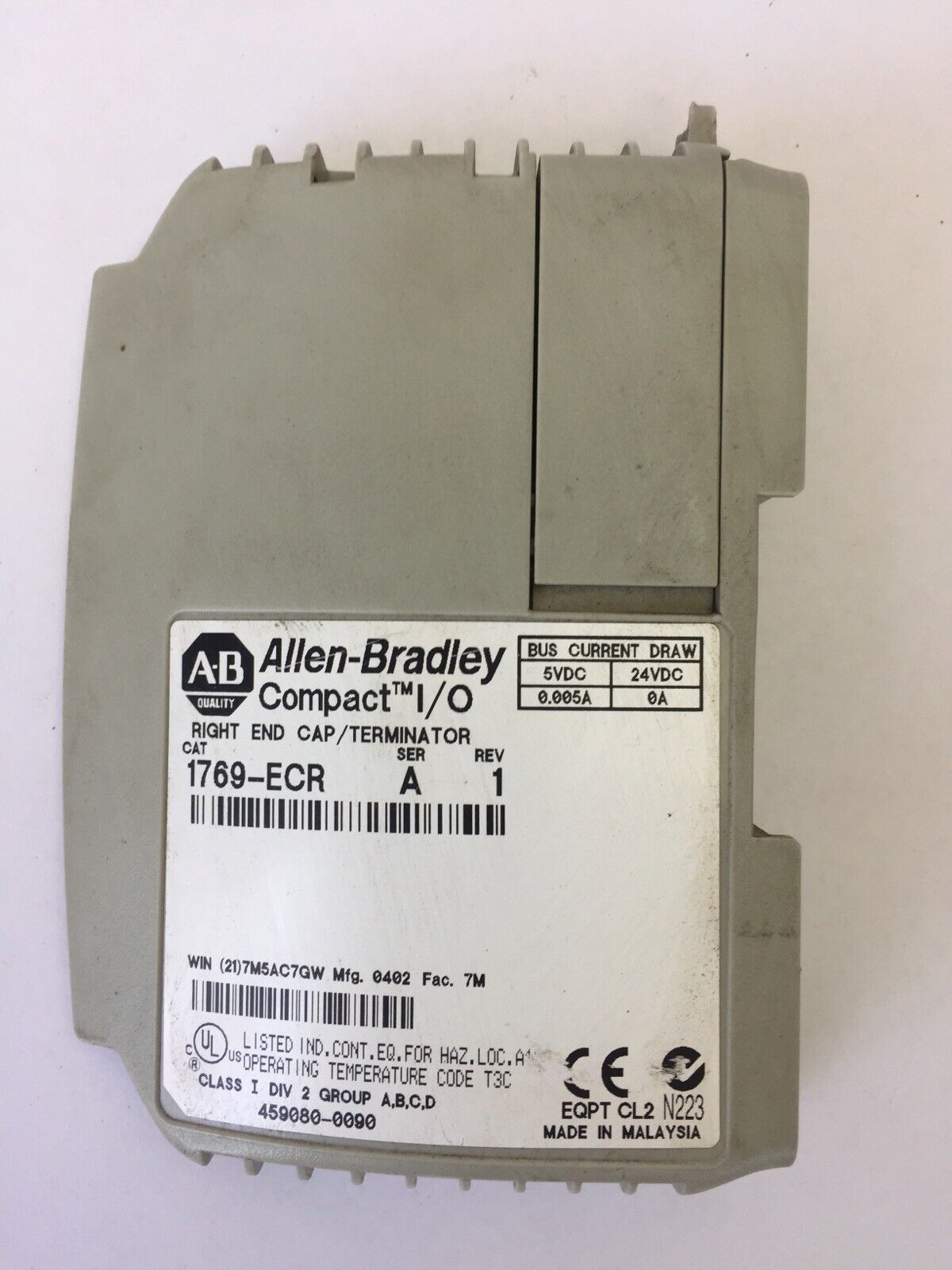 ALLEN BRADLEY COMPACT I/O 1769-ECR SER A REV 1