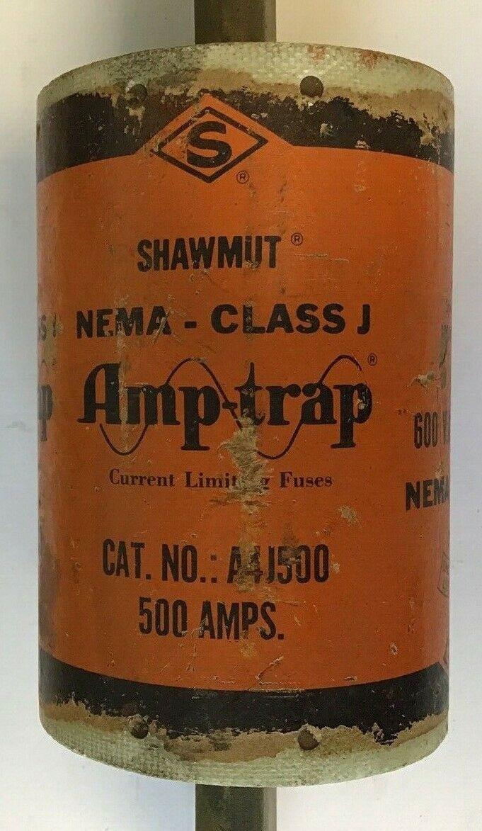 SHAWMUT A4J500 FUSE AMP-TRAP CLASS J 500A 600VAC