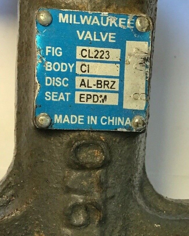 MILWAUKEE VALVE CL223 W/O LEVER EPDM AL-BRZ CI