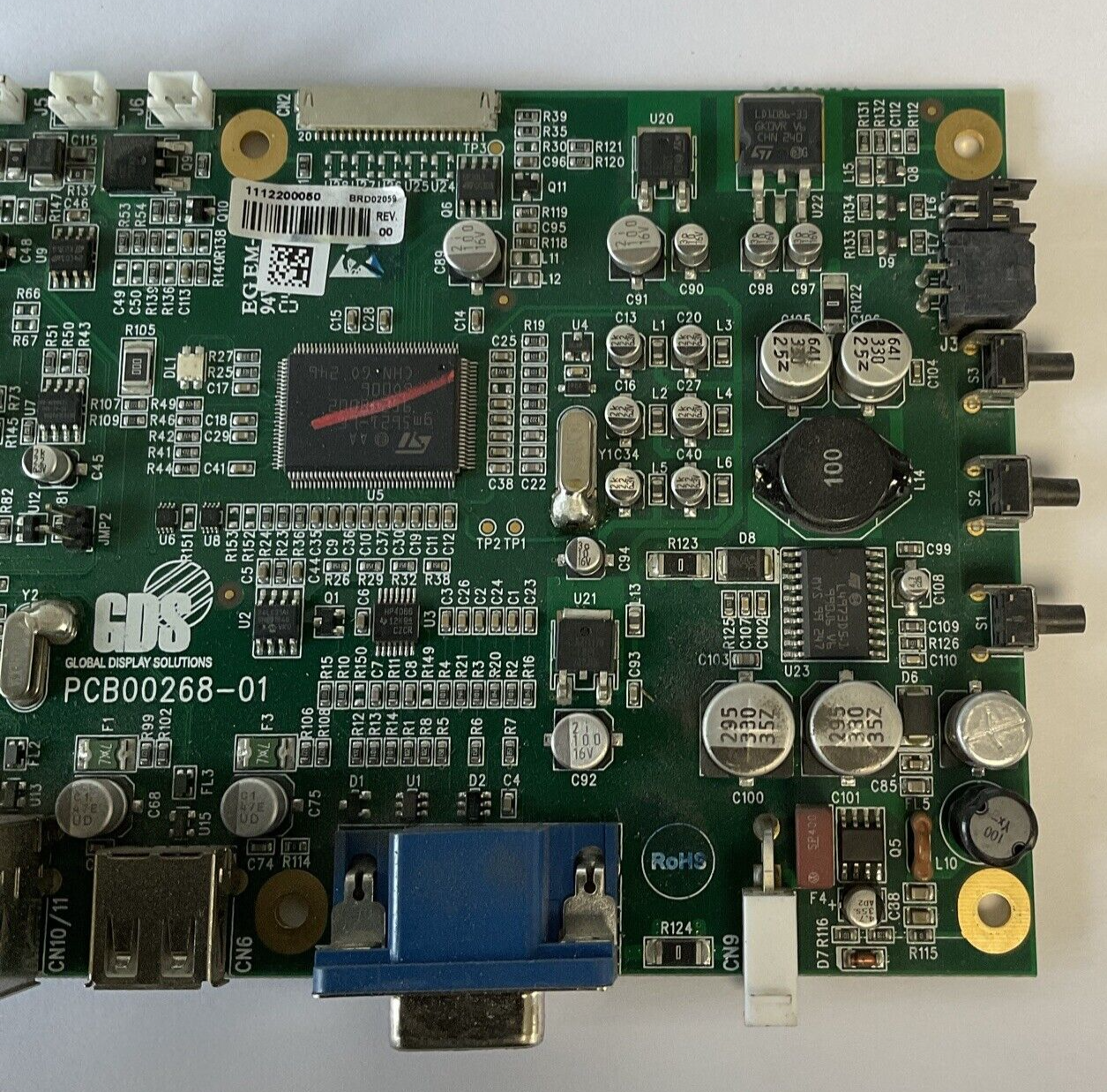 GLOBAL DISPLAY SOLUTION PCB00268-01 INVERTER 1112200050 REV.00