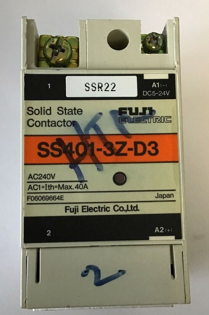 FUJI SS401-3Z-D3 SOLID STATE CONTACTOR 240VAC 5-24VDC 40A