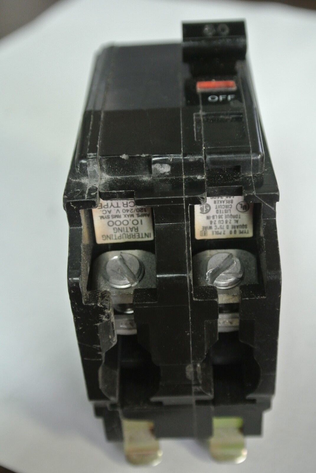 SQUARE D CIRCUIT BREAKER - 2-POLE, 1 THROW 50A