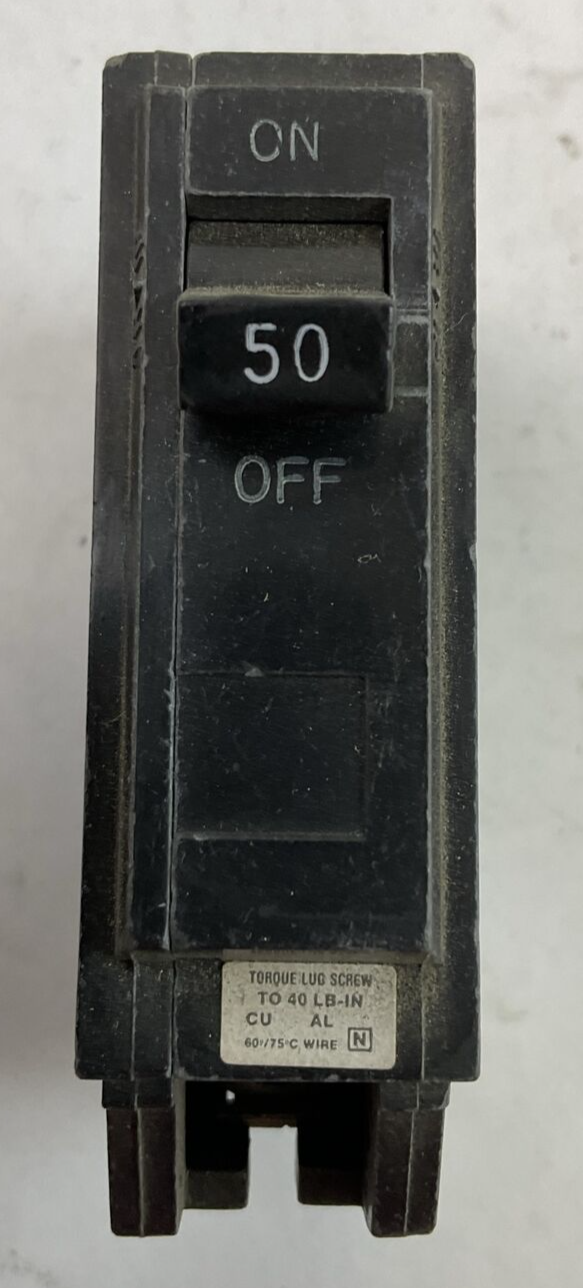 GE THQL1150 50AMP 120/240VAC 1POLE CIRCUIT BREAKER (LOT OF 6)