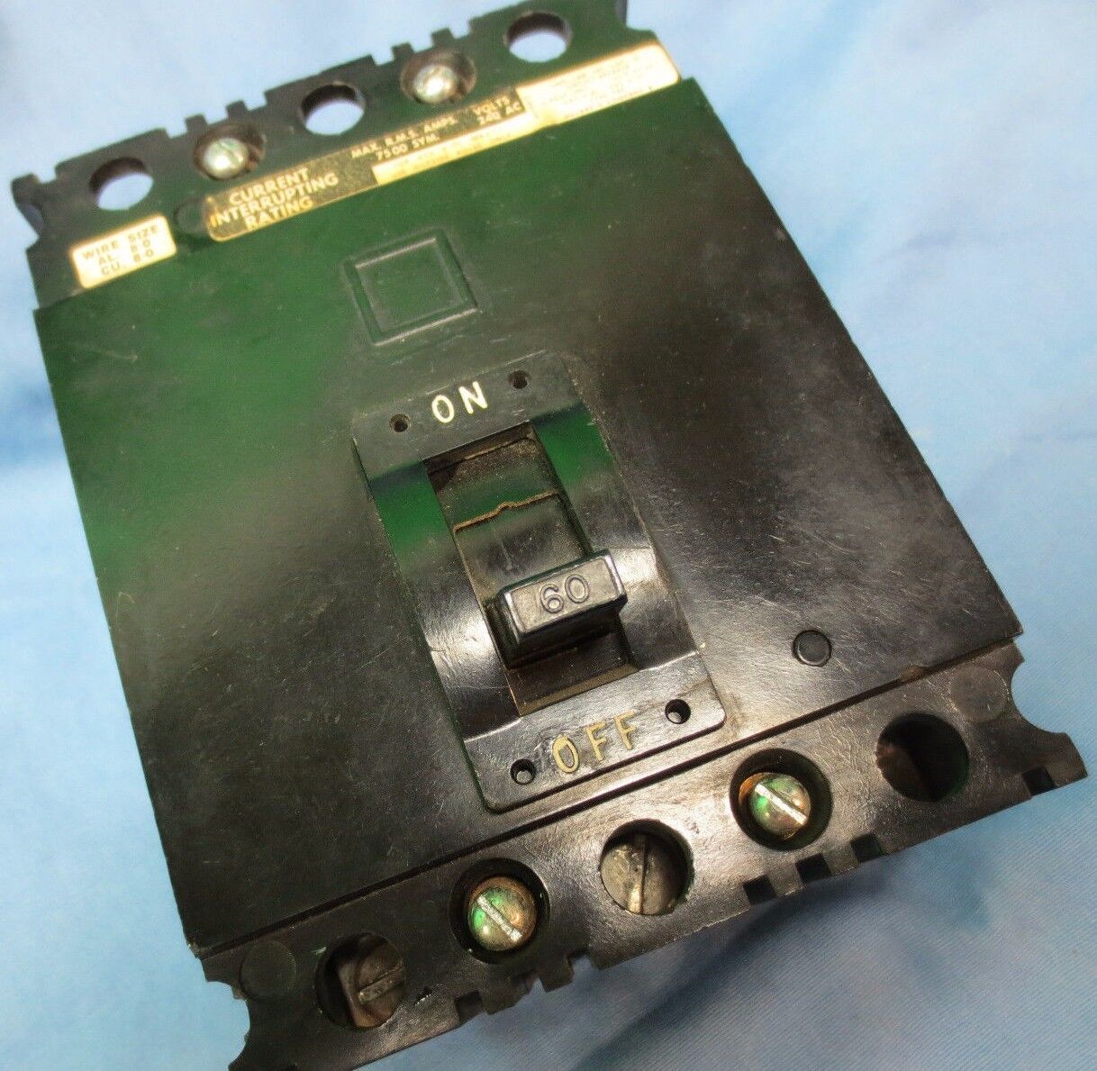 SQUARE D FAP-32060 CIRCUIT BREAKER 240VAC, 60A, 3-POLE, 250VDC