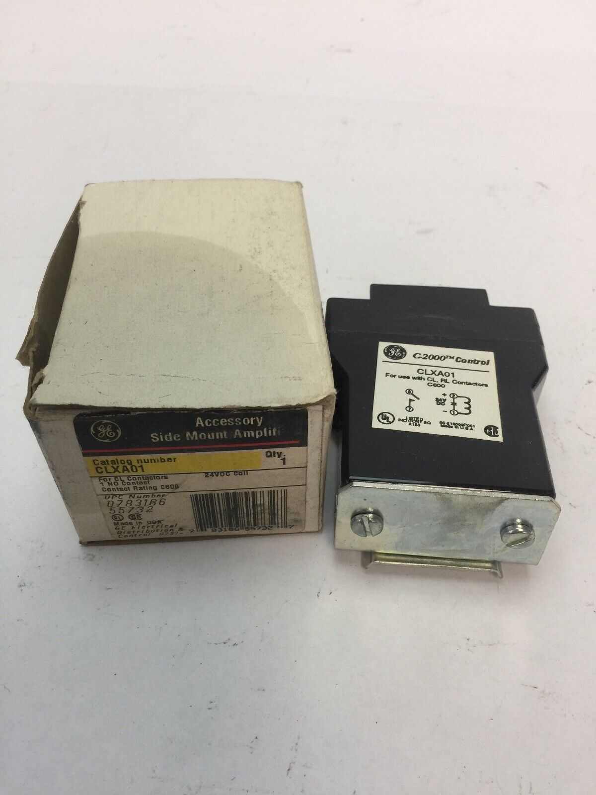 GE CLXA01 SIDE MOUNT AMPLIFIER 24VDC FOR USE WITH CL, RL CONTACTORS C600