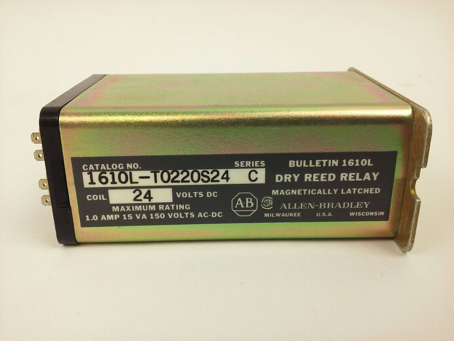 ALLEN BRADLEY, 1610L-T0220S24, SER. C, DRY REED RELAY, 24VDC, 1A, 15VA, NEW