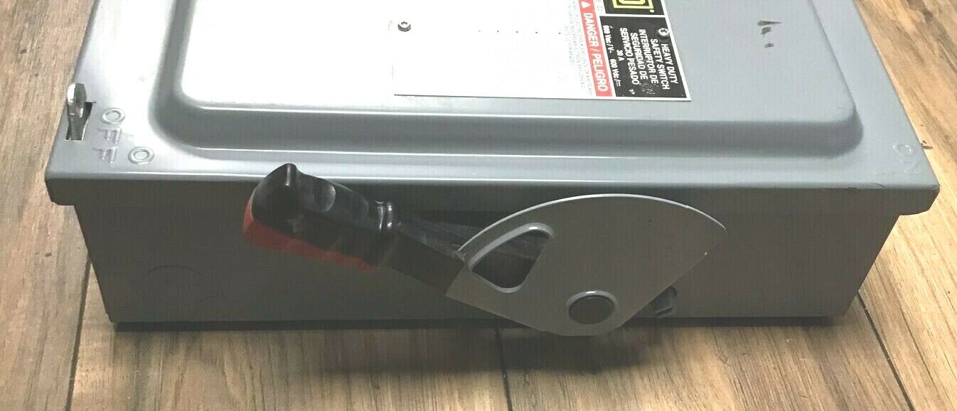SQUARE D HU361 SER.F05 SAFETY SWITCH 30A 600VAC/DC NON FUSIBLE TYPE 1