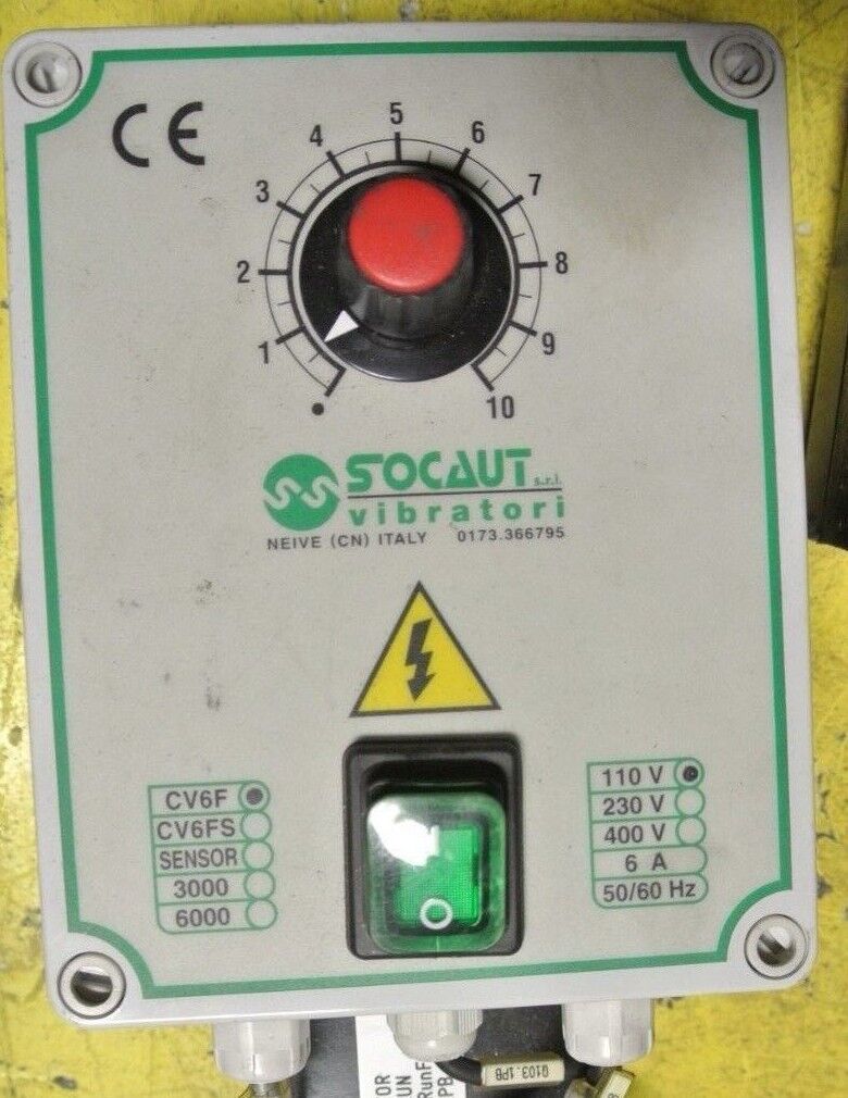 SOCAUT VIBRATORI CV6F - MODEL VL30 PARTS VIBRATOR / PARTS FEEDER ASSEMBLY - 110V
