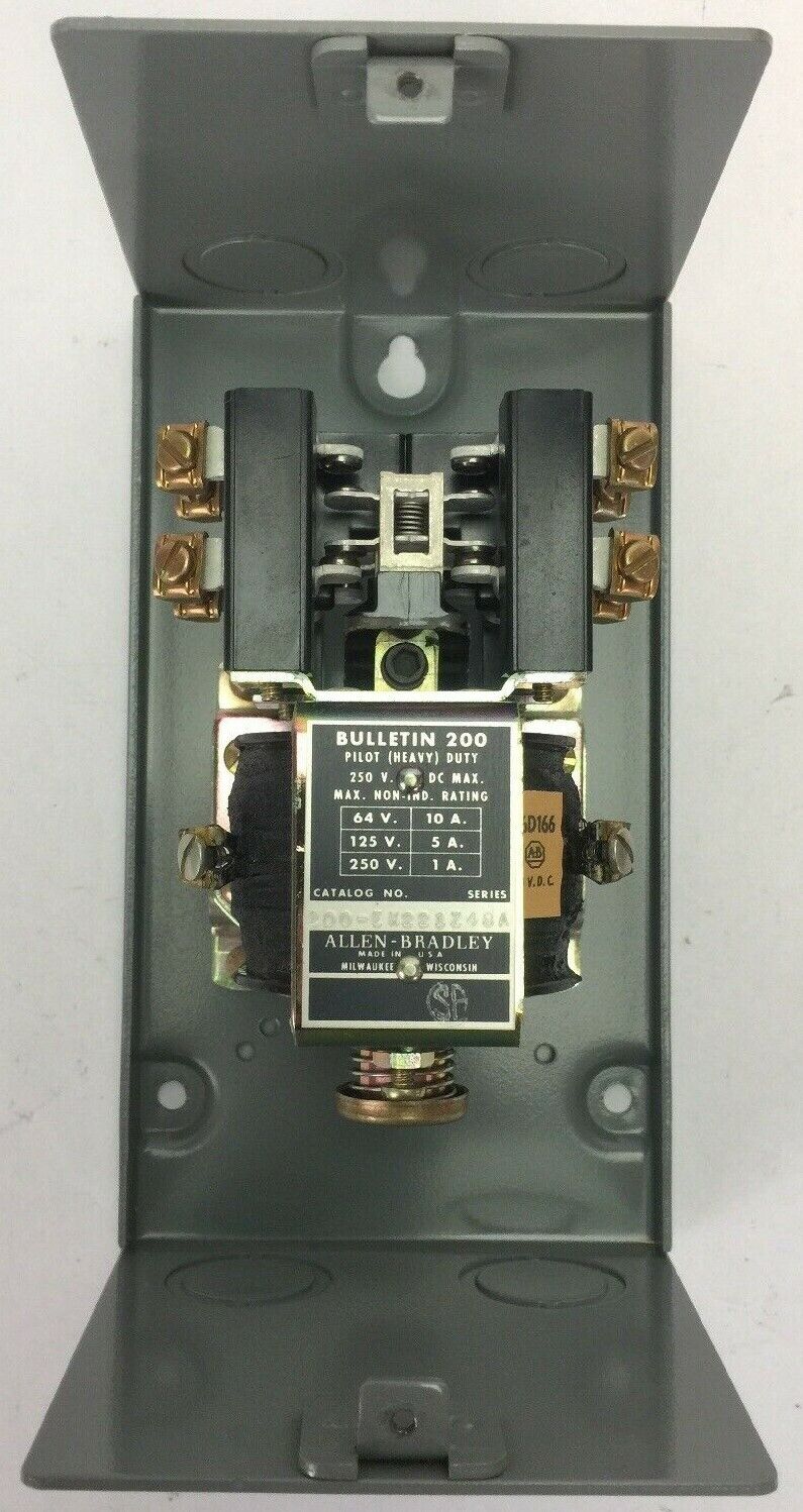 ALLEN BRADLEY 200-EX221Z48 DC CONTROL RELAY 250VDC 10A 2NO-2NC 56D166 COIL 48VDC