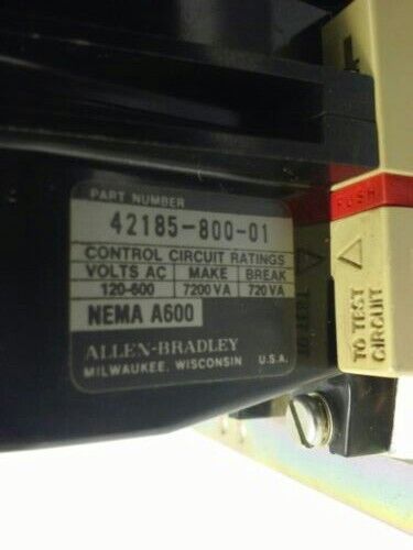ALLEN BRADLEY 505-AOD, SER. C, REVERSING STARTER, SIZE 0, 600V, 120V COIL, USED