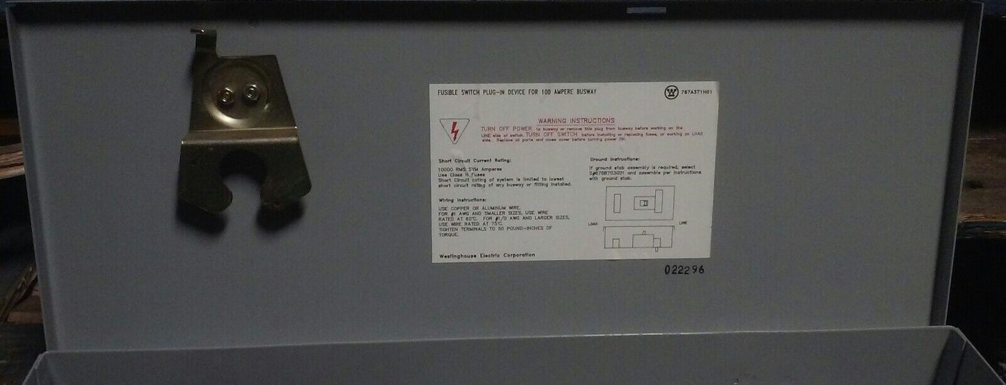 Cutler Hammer Westinghouse Busway Fusible Switch FAN321 - 30 Amp, 240 V, 3-Pole
