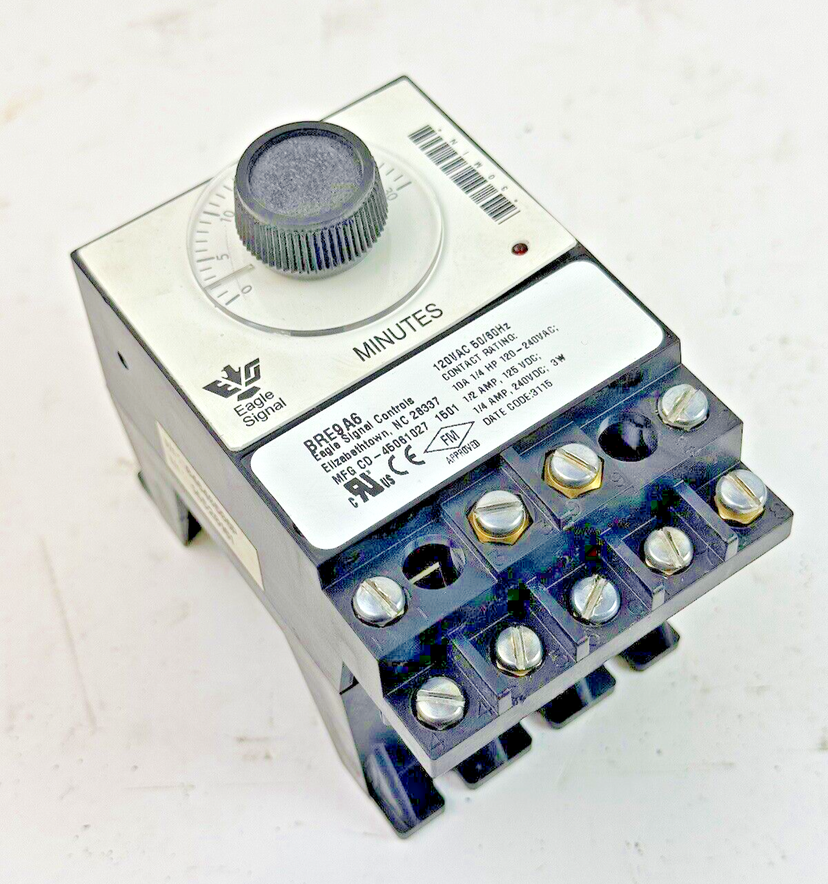 EAGLE SIGNAL - BRE9A6 - ELECTRONIC RESET TIMER - 04640506P - 240VAC, 10A, 1/4 HP
