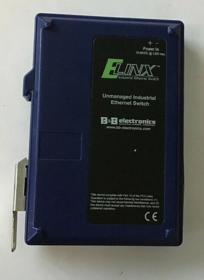 ELINX B&B ELECTRONICS EIR203 UNMANAGED INDUSTRIAL ETHERNET SWITCH 10-48VDC@3.8W
