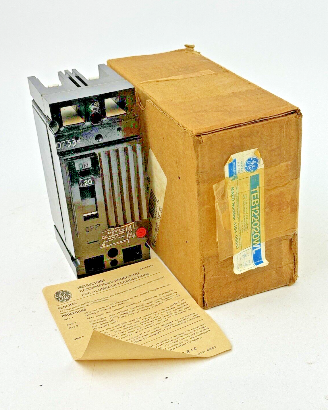 GE - TEB122020WL - CIRCUIT BREAKER MOD 1 - 2 POLE, 240 VAC, 20 A