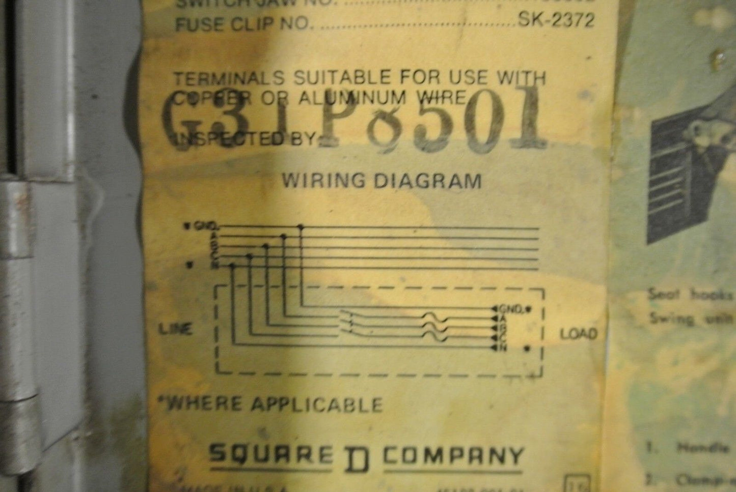 SQUARE D PQ36030G I-LINE BUSWAY UNIT / BUS PLUG - 600V, 30A