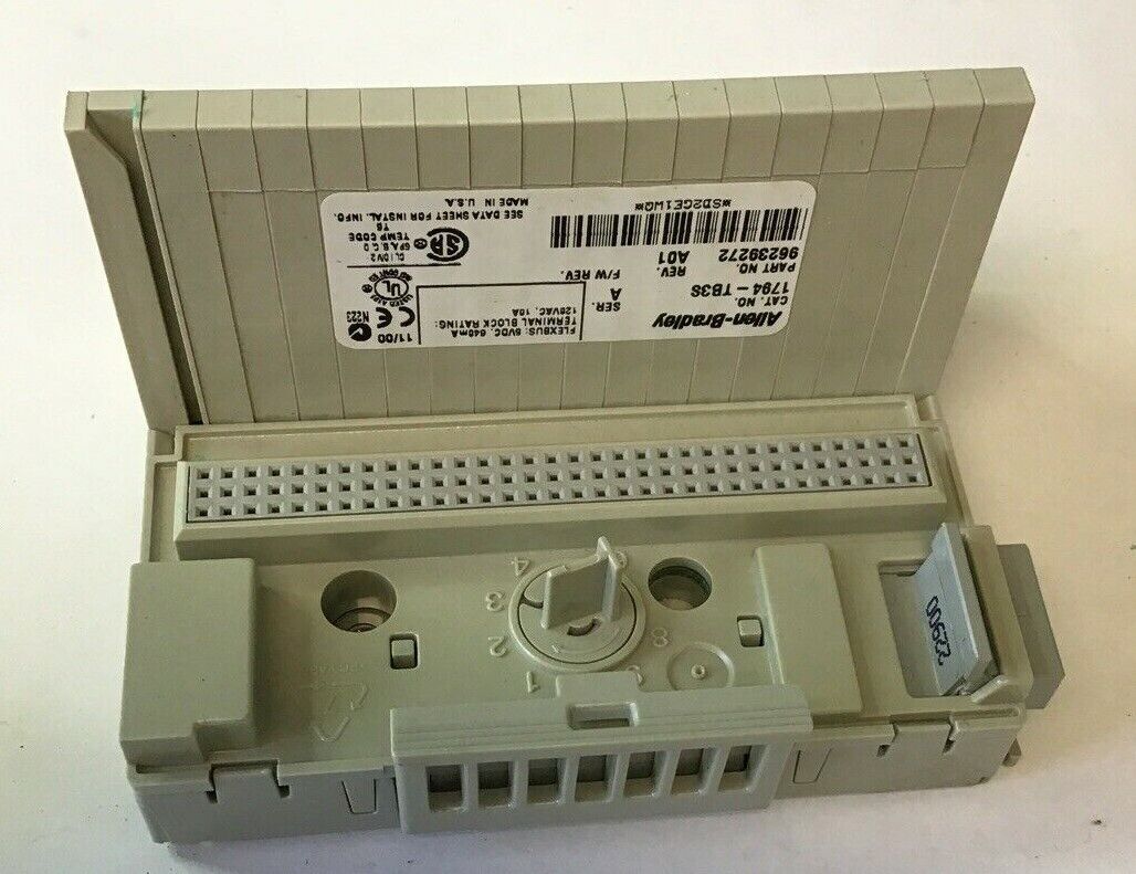 ALLEN BRADLEY FLEX I/O 1794-IB16 24 VDC SINK INPUT W/ 1794-TB3S TERMINAL BASE
