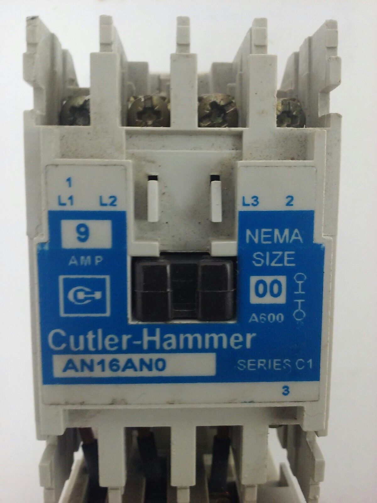 CUTLER HAMMER AN16AN0, STARTER, SIZE 00, 9A, 600V, 3PH, 2H.P., W/ C306DN3, NEW