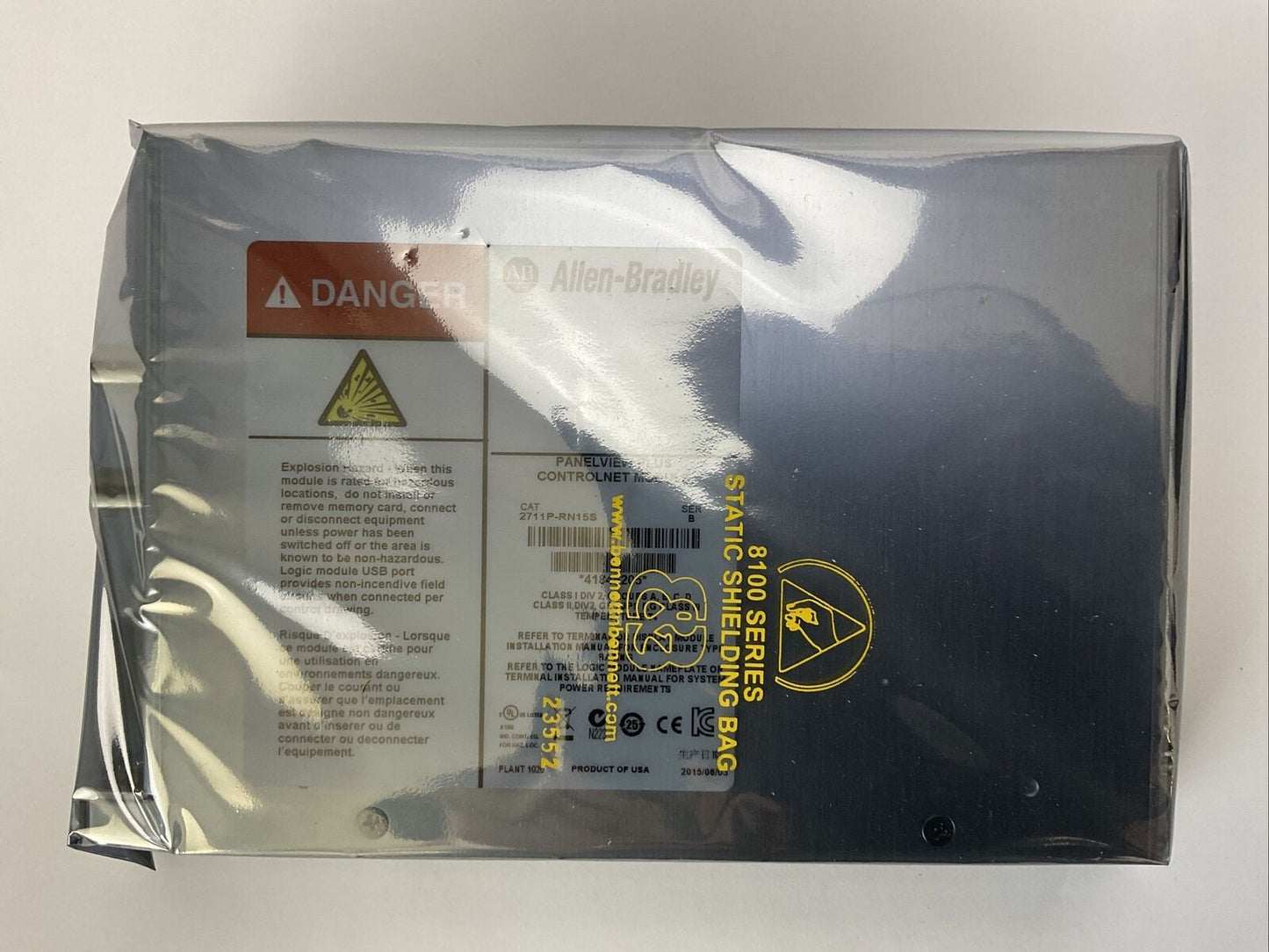 ALLEN BRADELY 2711P-RN15S COMMUNICATION MODULE CONTROLNET PANELVIEW PLUS