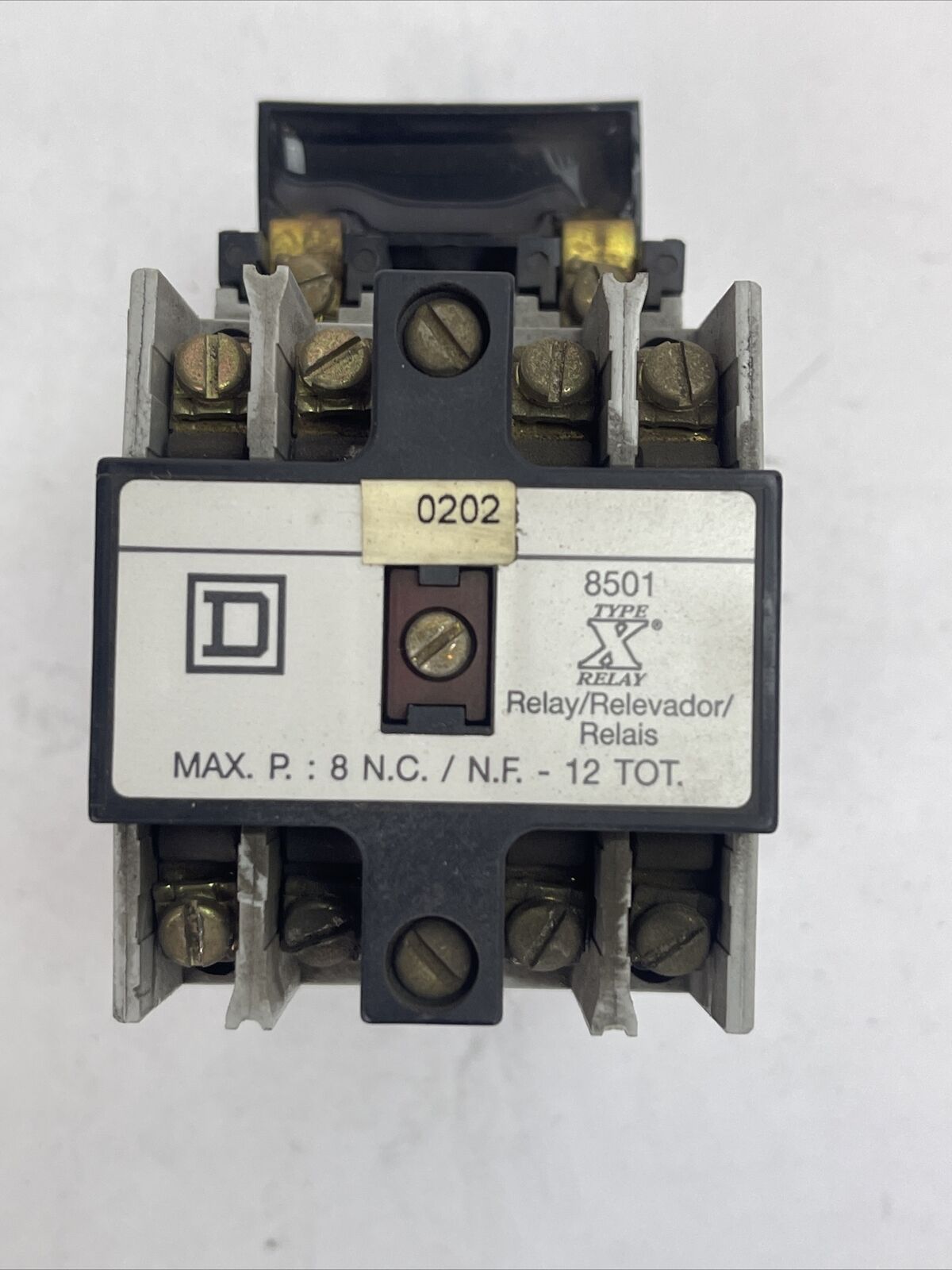 SQUARE D 8501X040 INDUSTRIAL CONTROL RELAY SER A COIL 120V 60HZ
