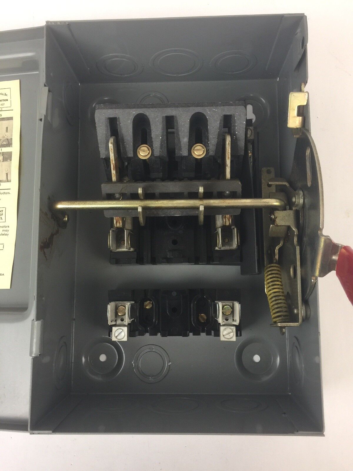 WESTINGHOUSE HF322N HEAVY DUTY FUSIBLE SAFETY SWITCH 60A 240VAC 250VDC