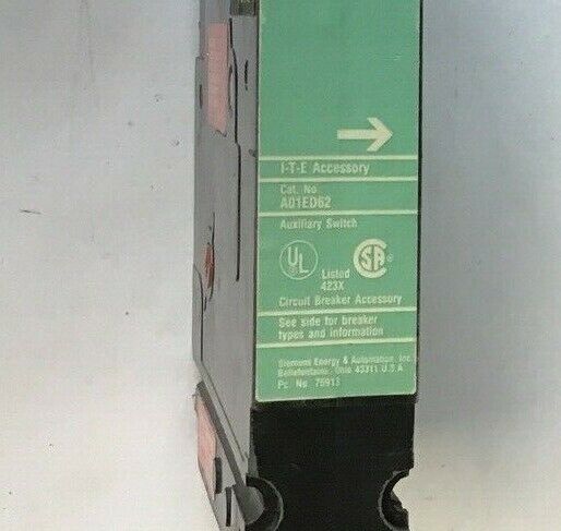 ITE A01ED62 AUXILIARY SWITCH 250V 60HZ 15A 1/3HP
