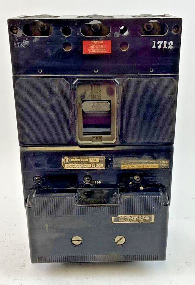 ITE CJ3B40000509 CIRCUIT BREAKER 400A 600VAC 3POLE FRAME CJ TYPE ET