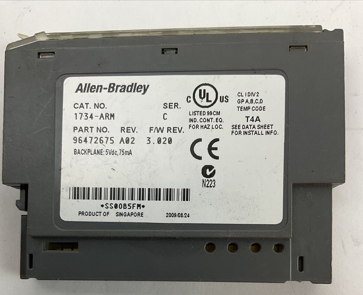 ALLEN BRADLEY 1734-ARM ADDRESS RESERVE MODULE SER C REV A02F/W REV 3.020 5VDC