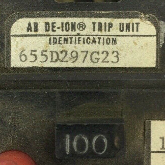 WESTINGHOUSE 655D297G23 TRIP UNIT 100AMP 3POLE