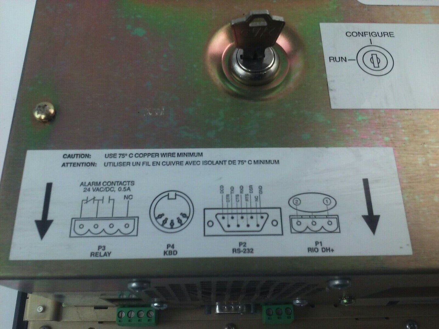 ALLEN BRADLEY 2711E-T10C6 SER. C REV. A PANELVIEW 1000E TERMINAL FRN 5.13 W/KEY