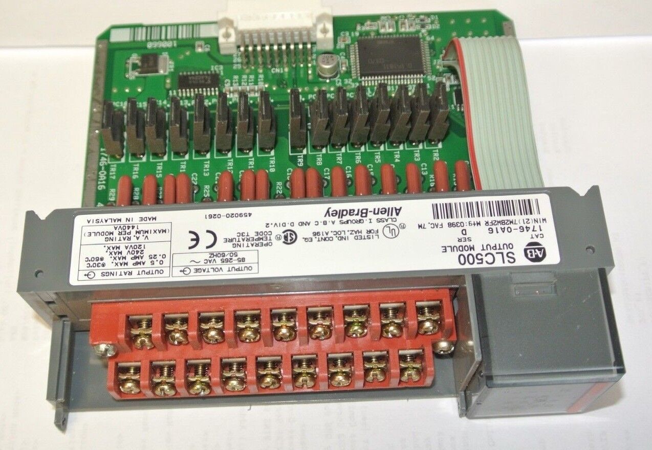ALLEN-BRADLEY 1746-OA16 & 1746-IA16 - ONE EACH - OUTPUT & INPUT MODULES NO COVER