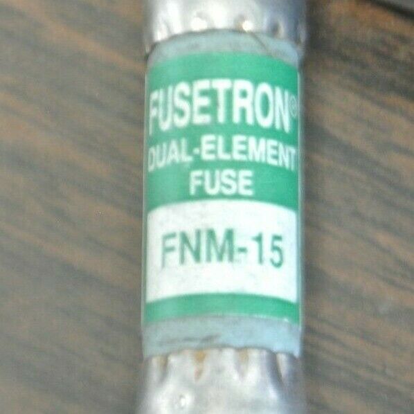 LOT of 4 / BUSS FNM15 FUSETRON DUAL-ELEMENT FUSE / 15A / 125V / NEW SURPLUS