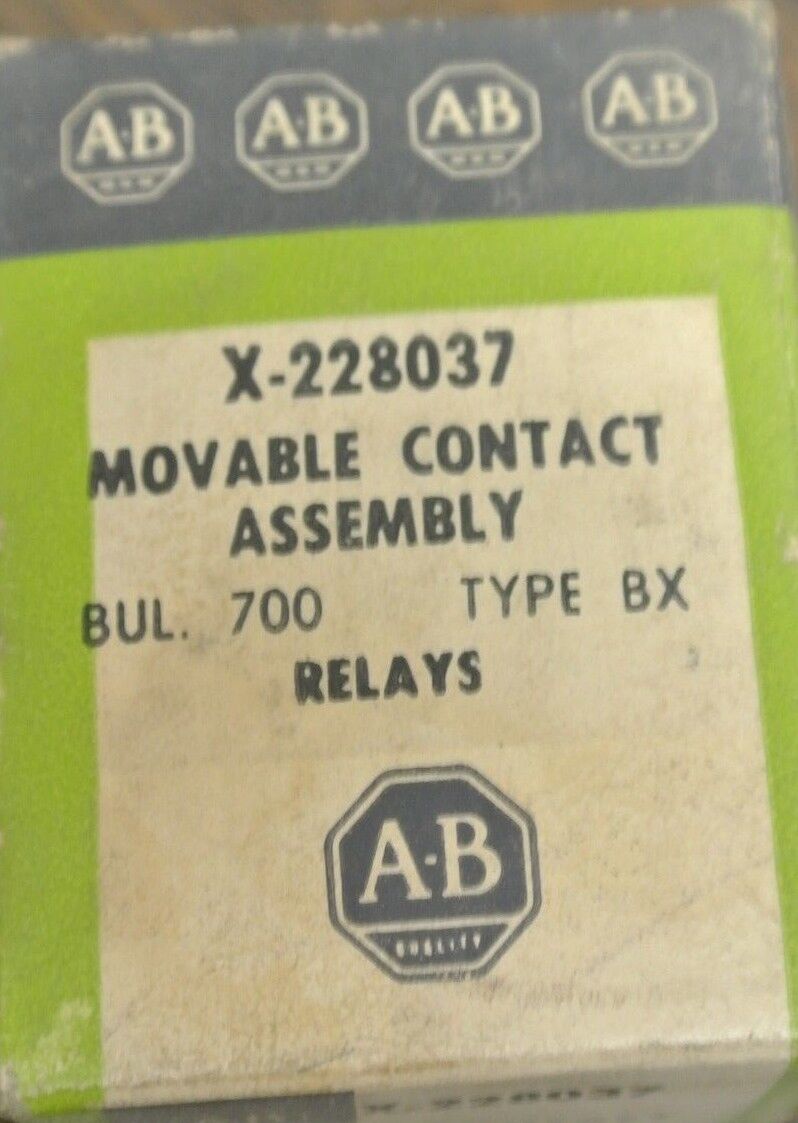 LOT of 6 / ALLEN-BRADLEY X-228037 MOVABLE CONTACT ASSEMBLY / BX, BXL / RELAY