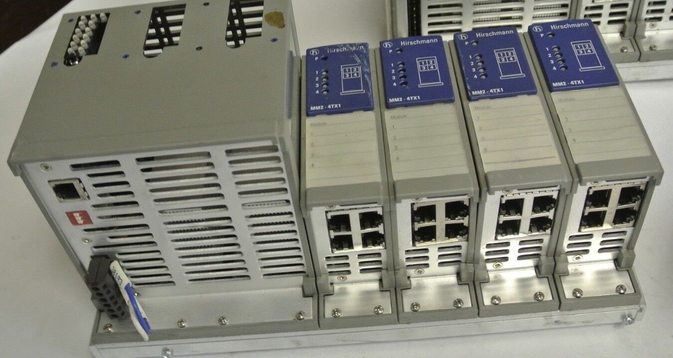 HIRSCHMANN MM2-4TX1 CLASS 1 4-PORT MICE MEDIA MODULE (21 pcs) + MS3124-4 (4pcs)