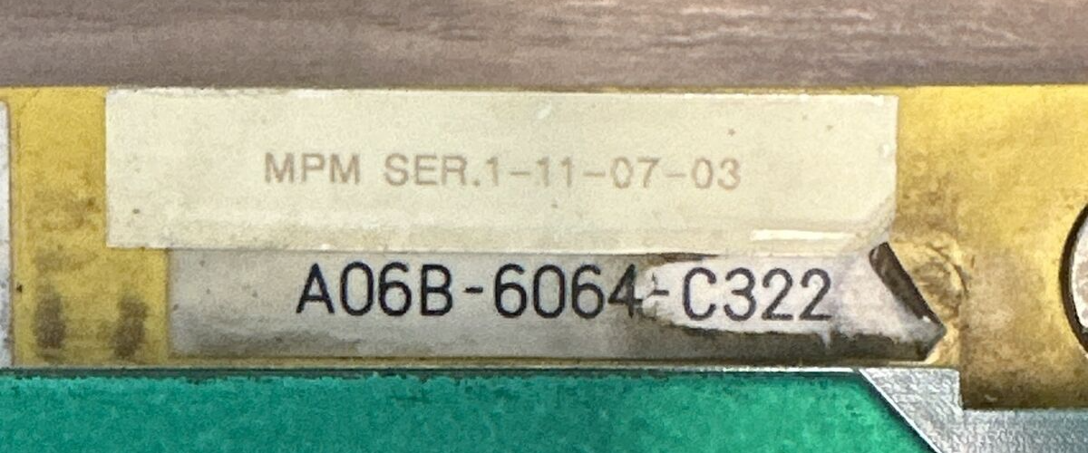 FANUC A06B-6064-C322 SPINDLE SERVO DRIVE