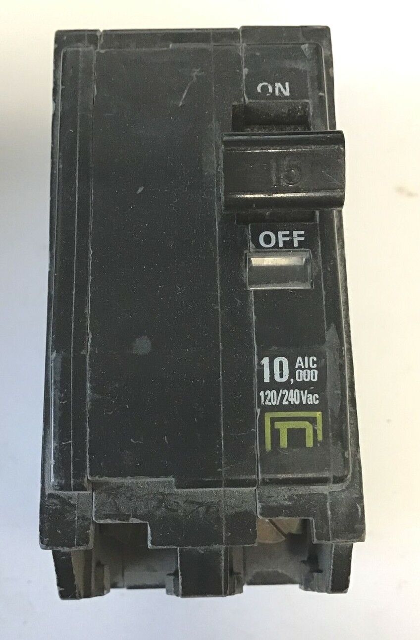SQUARE D QO215 CIRCUIT BREAKER 15A 120/240VAC 2POLE***LOTOF5***