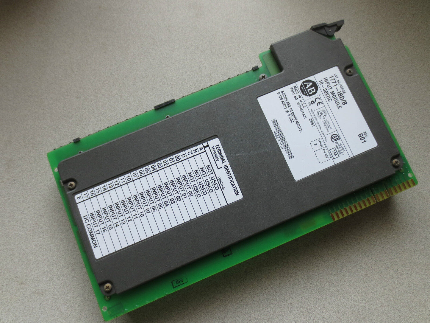 ALLEN-BRADLEY 1771-IBD/B INPUT MODULE 10-30VDC - Rev. G01