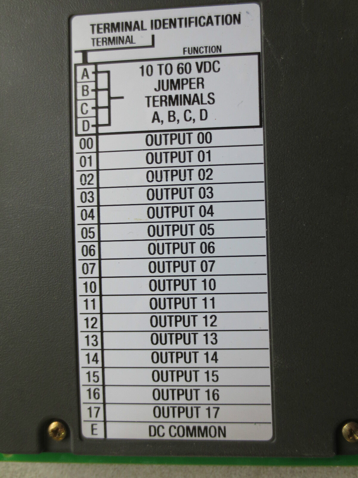 ALLEN-BRADLEY 1771-OBD/C DC OUTPUT MODULE - 10-60VDC Ser C, Rev D01