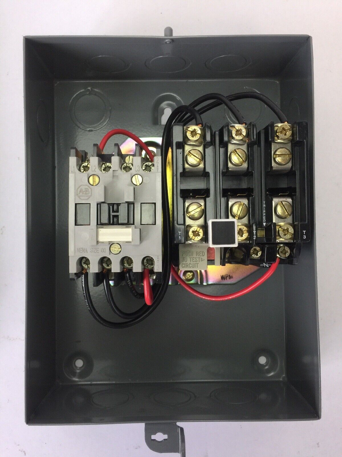 ALLEN BRADLEY 509-TAD FULL VOLTAGE STARTER NEMA SIZE 00 GA475 COIL 480V 60HZ