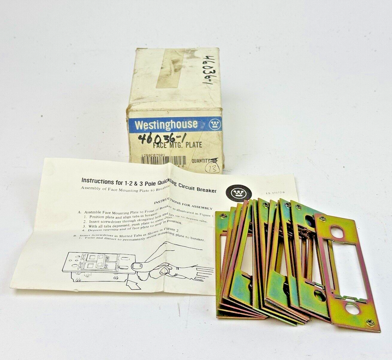 WESTINGHOUSE *BOX OF 13* - 1258C07G01 - FACE MOUNTING PLATES