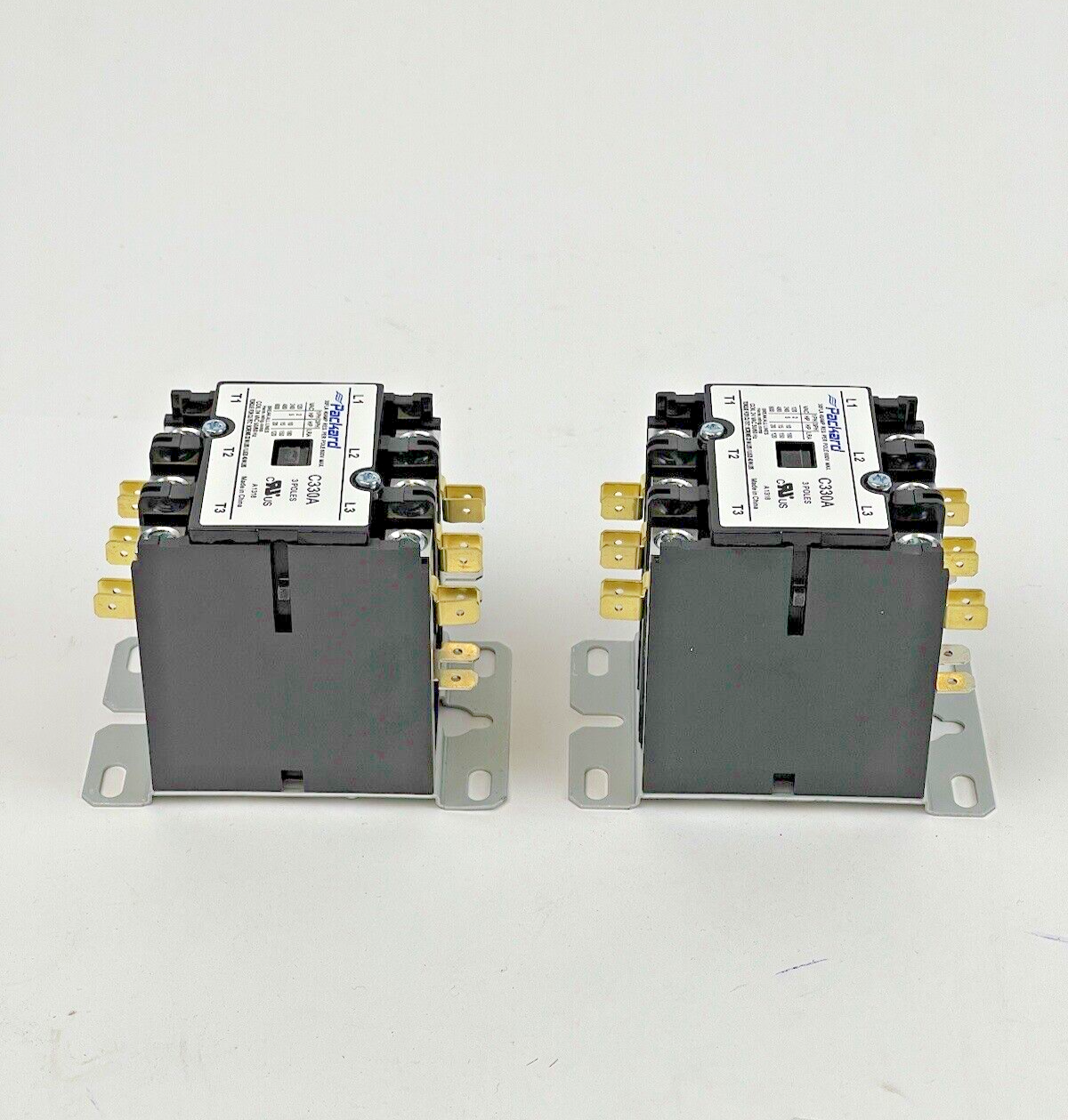 PACKARD *LOT OF 2* - C330A - DEFINITE PURPOSE CONTACTOR - 3 POLE, 30A, 24V 50/60