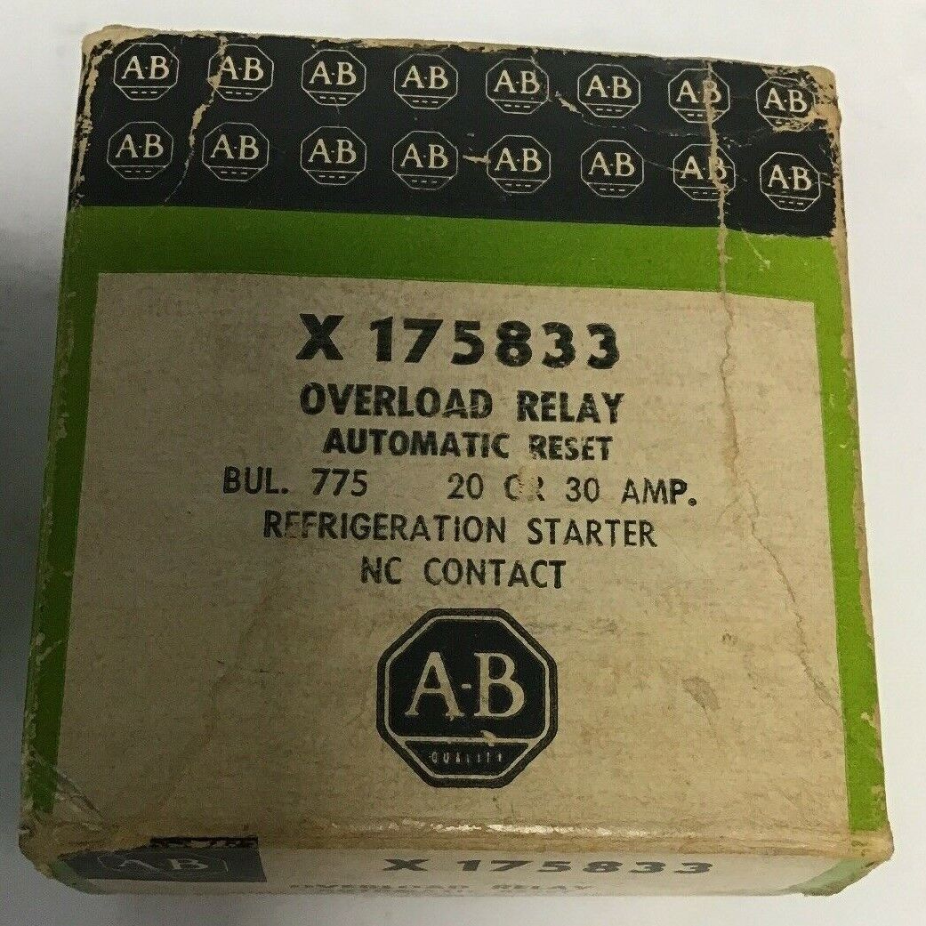 ALLEN BRADLEY X-175833 OVERLOAD RELAY TYPE B 20/30AMP