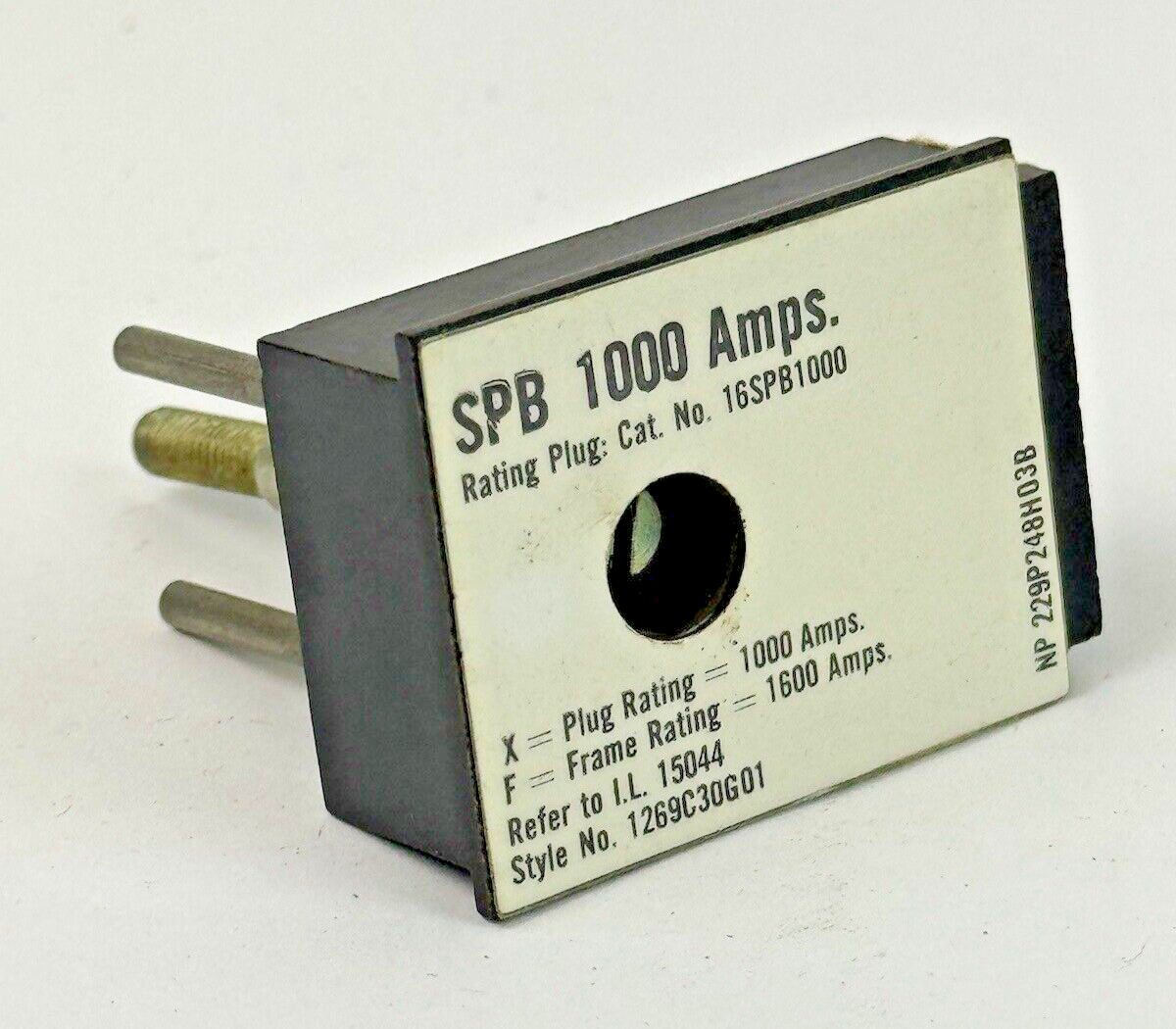 WESTINGHOUSE / CUTLER-HAMMER - 16SPB1000 - RATING PLUG - SPB SERIES - 1000 AMP