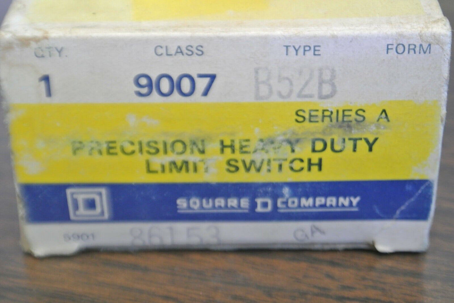 SQUARE D 9007 B52B, Ser. A HEAVY DUTY LIMIT SWITCH / NEW SURPLUS