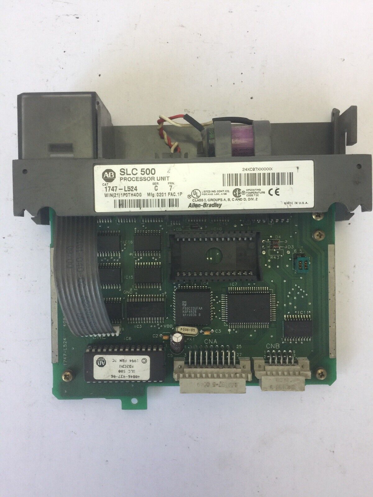 ALLEN BRADLEY 1747-L524 PROCESSOR UNIT SER C FRN 7 SLC 500