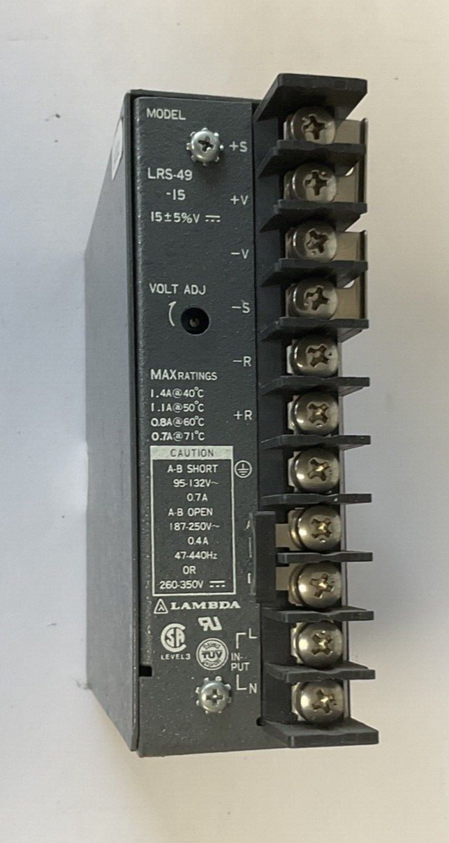 LAMBDA LRS-49-15 REGULATED POWER SUPPLY 350VDC