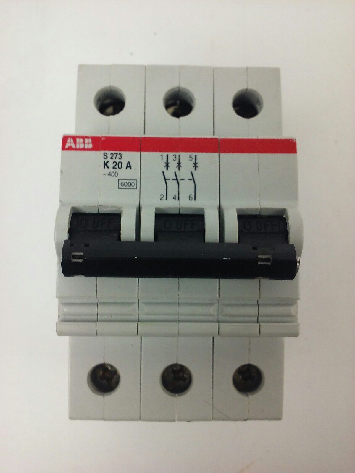 ABB, S273-K20A, CIRCUIT BREAKER, 3P, 277/480VAC, 10KA, 20A, VDE0660, NEW SURPLUS