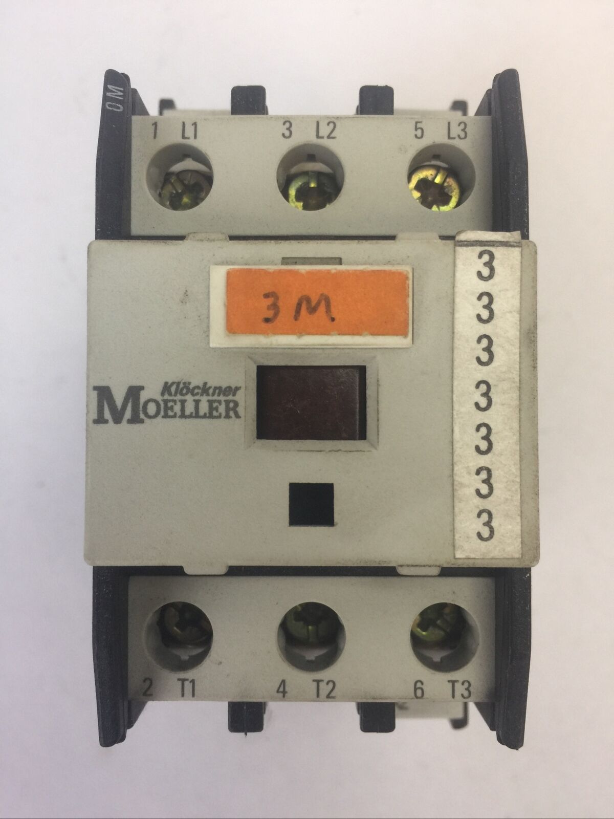 KLOCKNER MOELLER STARTER DIL 0M CONTACTOR 3POLE 250VDC 35A 15HP COIL 240V 60HZ