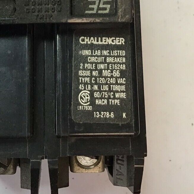 CHALLENGER C235 120/240VAC TYPE C 2POLE ***LOTOF2***
